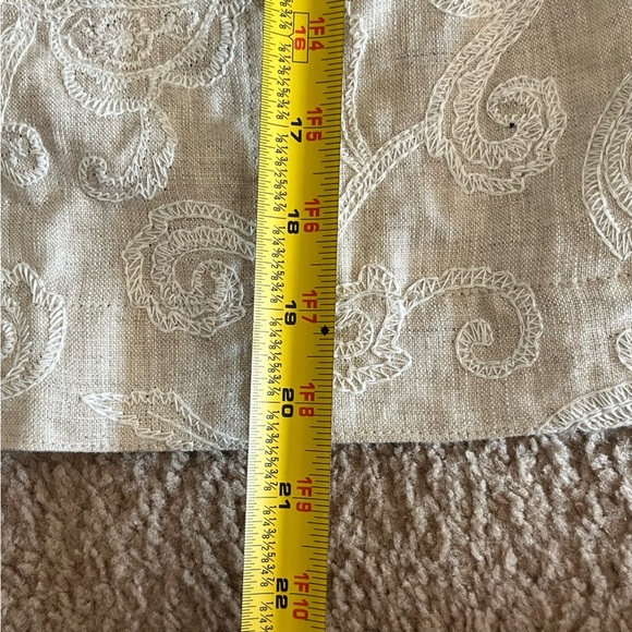 🔥Host Pick🔥Carole Little 100% linen embroidered button down jacket Size XS/Small - Picture 12 of 13